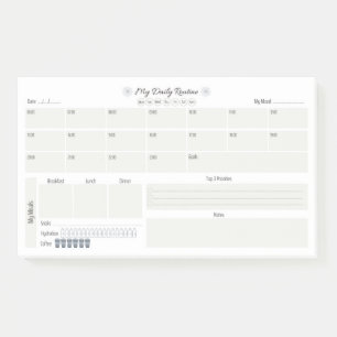 Daily Routine Planner Post-it Notes