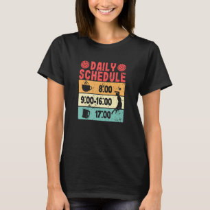 Daily Schedule Beach Volleyball Player Team Coach T-Shirt