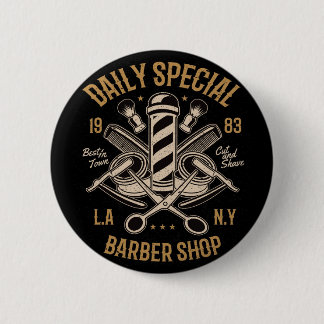 Daily Special Barber Shop Cut And Shave 2 Inch Round Button