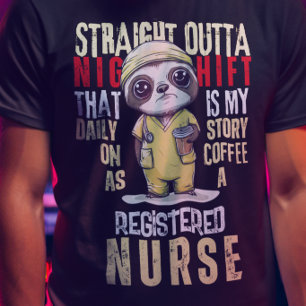 Daily Story Night Shift Dialysis Nurse Career T-Shirt