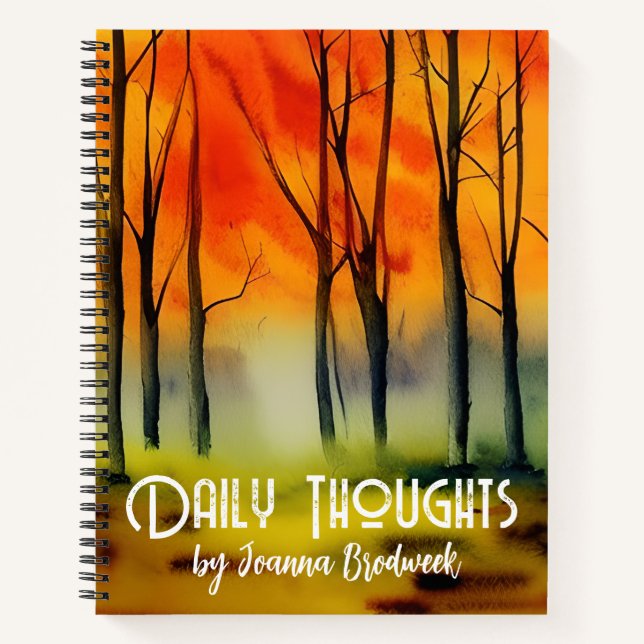 Daily Thoughts Custom Name Journal (Front)