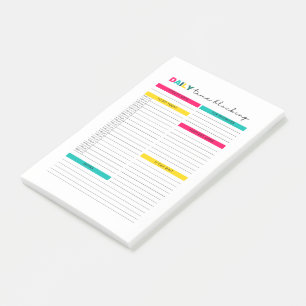 Daily Time Blocking Planner Journal Post-it Notes