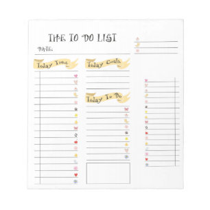 Daily to do list notepad