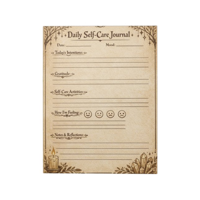 Daily Wellness Notepad (Rotated)