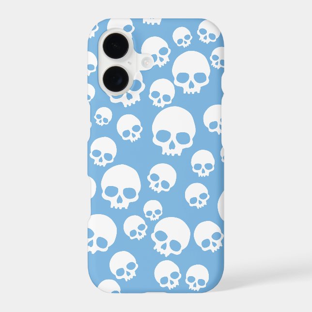 Dainty Blue Random Skulls Pattern (Back)