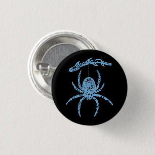 Dainty Blue Spider Button