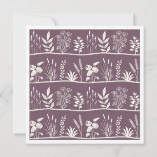 Dainty Botanical Herbarium Plum Card