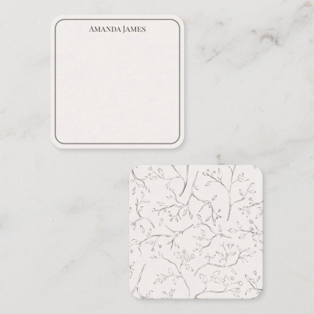 Dainty Branch Customized Gift Enclosure Card  (Front/Back)