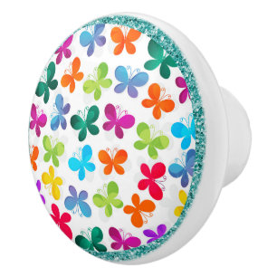 Dainty Butterflies Ceramic Knob