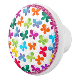 Dainty Butterflies Ceramic Knob