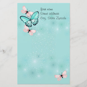 Dainty Butterflies Personalized Stationery