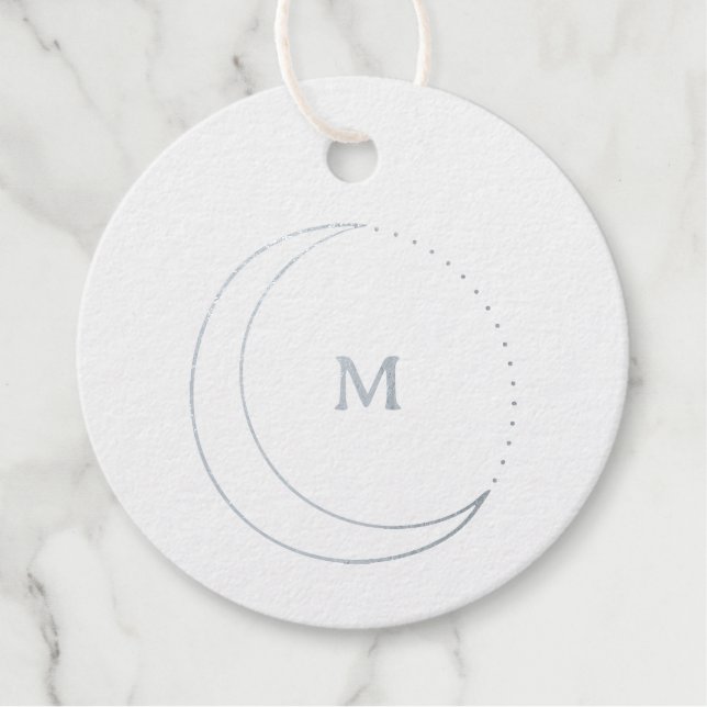 Dainty Celestial Wedding Favour Tags (Front)