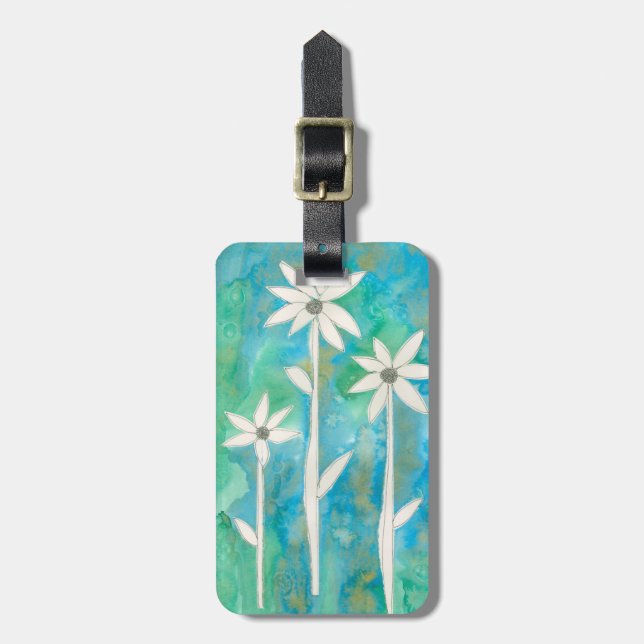 Dainty Daisies I Luggage Tag (Front Vertical)