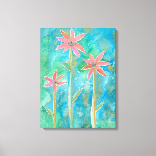 Dainty Daisies III Canvas Print (Front)