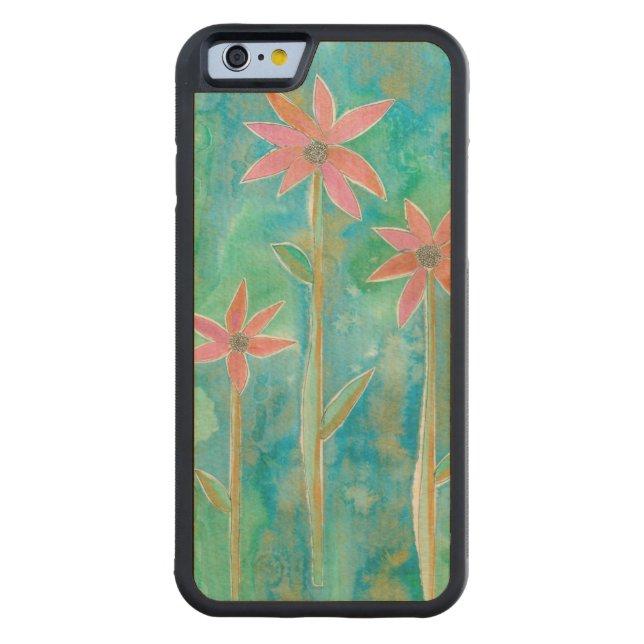 Dainty Daisies III Carved Wood iPhone Case (Back)