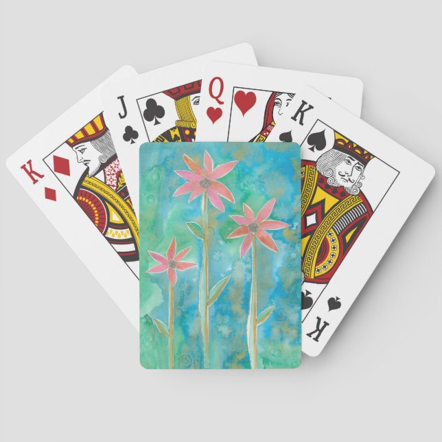 Dainty Daisies III Playing Cards (Back)