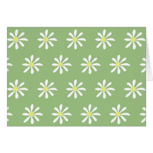 Dainty Daisy Blank Cards (Sage Green & White)