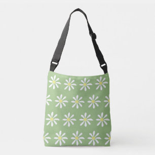 Dainty Daisy Crossbody Bag (Sage Green & White)
