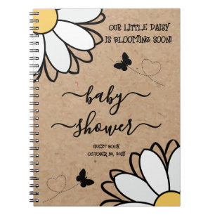 Dainty Daisy Minimalist Craft Baby Shower Notebook