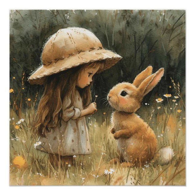 Dainty Dancer: A Bit of Whimsy Bunny Poster (Front)