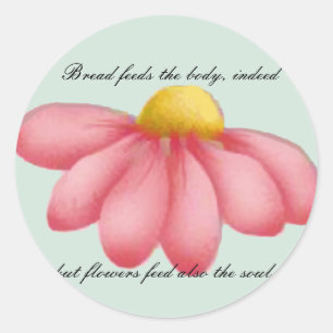 Dainty Day Postage Stamps & Note Cards Classic Round Sticker