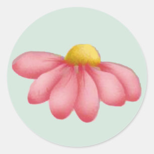 Dainty Day Postage Stamps & Note Cards Classic Round Sticker