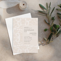 Dainty de dentelle noire Élégante Invitation