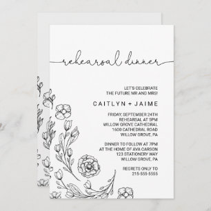 Dainty Elegance Rehearsal Dinner Invitation