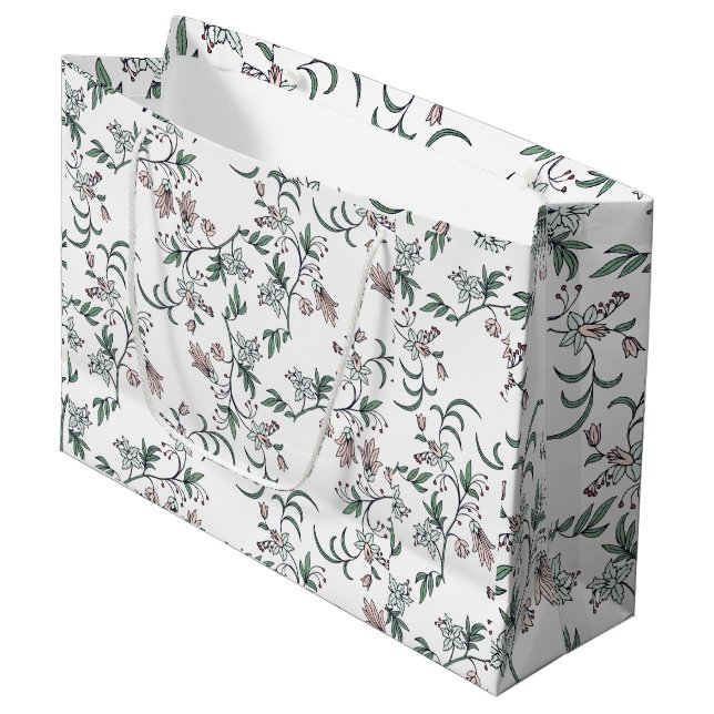 Dainty Floral Gift Tote Large Gift Bag (Front Angled)