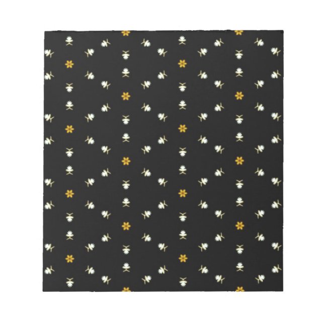 Dainty Floral Pattern Notepad (Front)