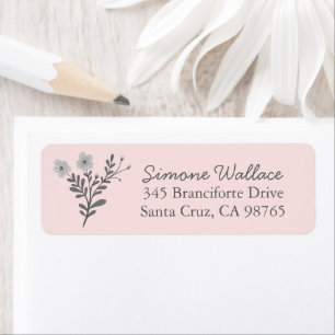 Dainty Florals Elegant Custom Return Address