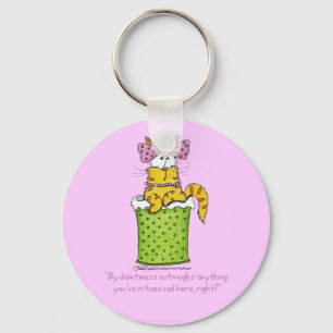 Dainty Garbage Kitty Keychain