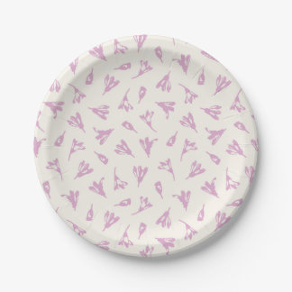 Dainty Lavender Flower Buds Paper Plate