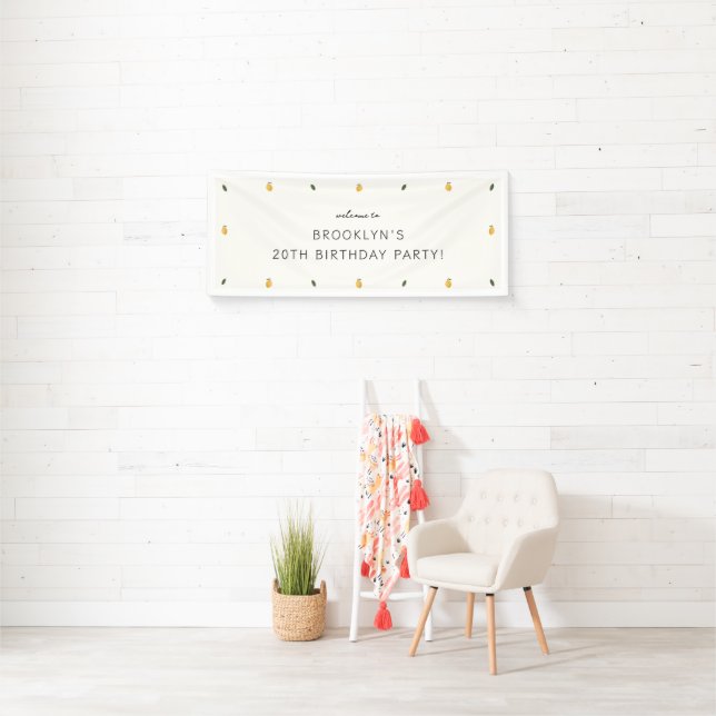 Dainty Lemon Party Banner (Insitu)