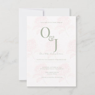 Dainty Minimalist Botanical Wedding Invite