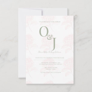 Dainty Minimalist Botanical Wedding Invite