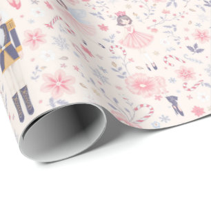 Dainty Nutcracker Ballet Soft Pastel Pink Wrapping Paper