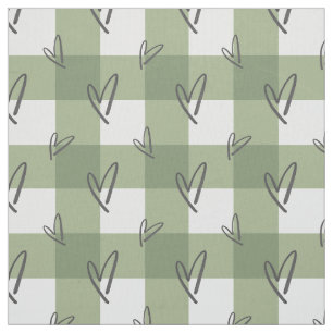 Dainty Olive Gingham - Premium Pima Cotton Fabric