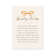 Dainty Orange Bow Baby Display Shower