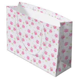 Dainty Pink Posies Large Gift Bag