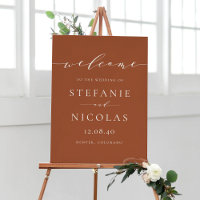 Dainty Script Terracotta Wedding Welcome