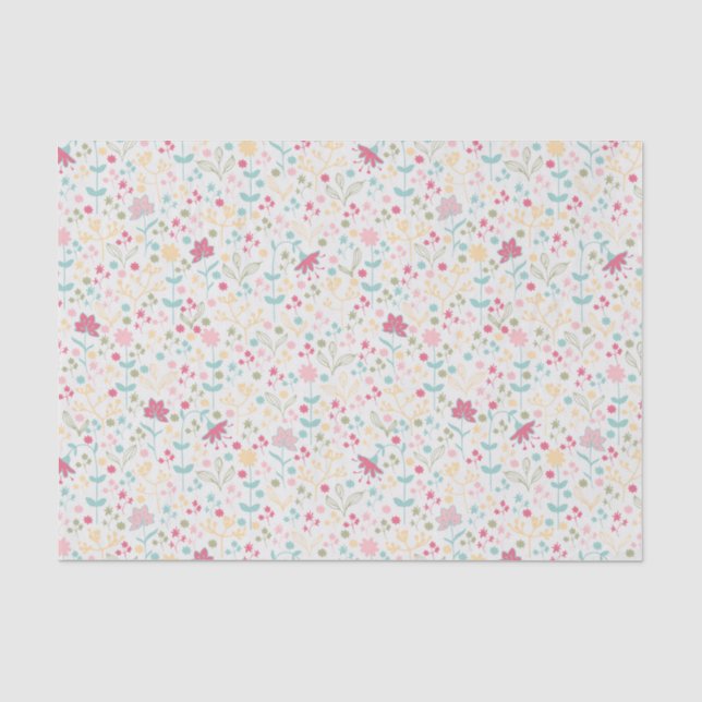 Dainty Spring Floral Pattern Tissue Paper (Front)
