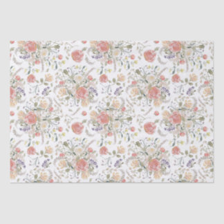 Dainty watercolor coral floral - Avery Tissue Paper