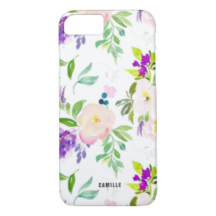 Dainty Watercolor Flowers   Peonies and Wisterias Case-Mate iPhone Case