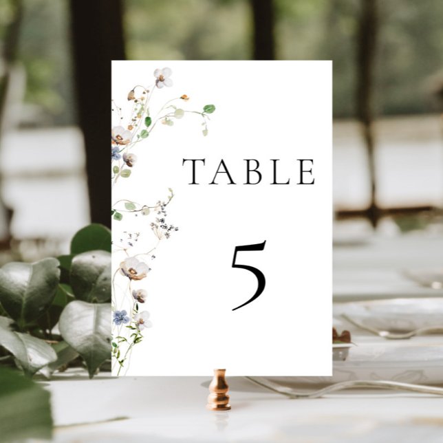 Dainty Wildflower Table Number (Creator Uploaded)