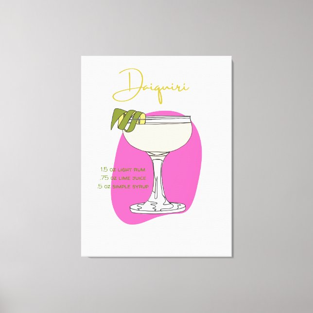 Daiquiri Cocktail Art Print (Front)