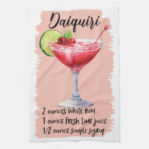 Daiquiri Cocktail Recipe Kitchen Towel