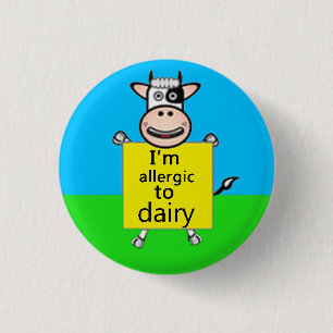 Dairy Allergy Alert 1 Inch Round Button