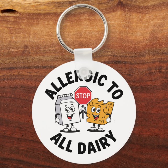 Dairy Allergy Alert Keychain (Back)
