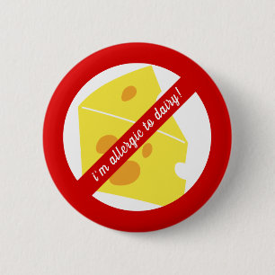 Dairy / Cheese Allergy Alert 2 Inch Round Button